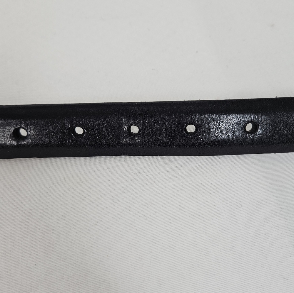 Brighton Black Leather Western Belt Silver Stud Buckle Size 34 USA Made - Picture 10 of 12